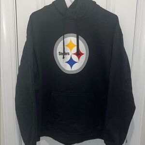 Black Pittsburgh Steelers Fanatics Cotton polyester Hooded Hoodie Sweatshirt XL